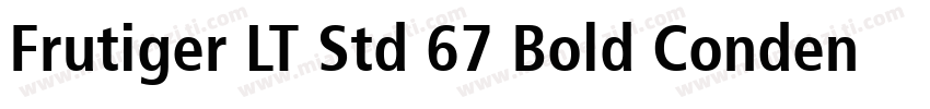 Frutiger LT Std 67 Bold Condensed字体转换